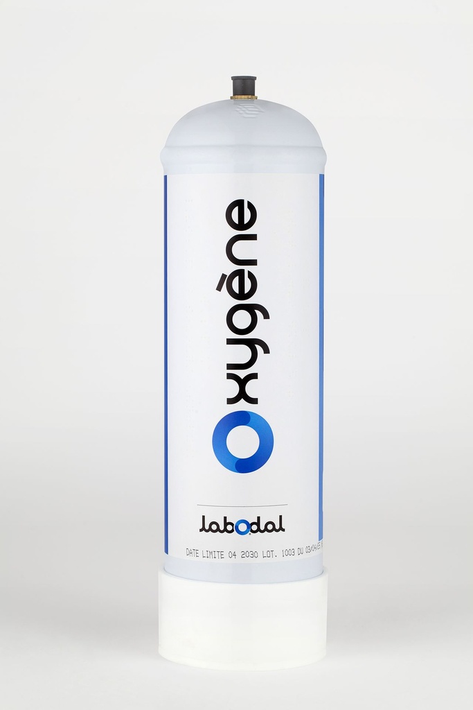 Oxygène médicinal Labodal 110 bar, gaz pour inhalation, en bouteille 2,2L