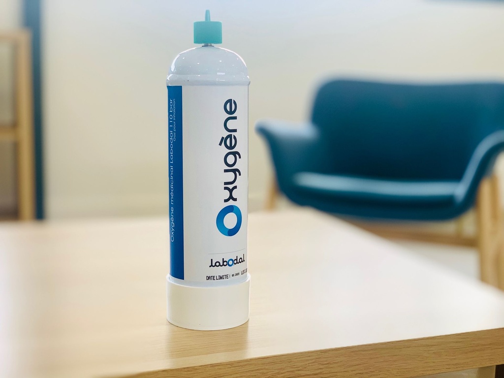 Oxygène médicinal Labodal 110 bar, gaz pour inhalation, en bouteille 2,2L